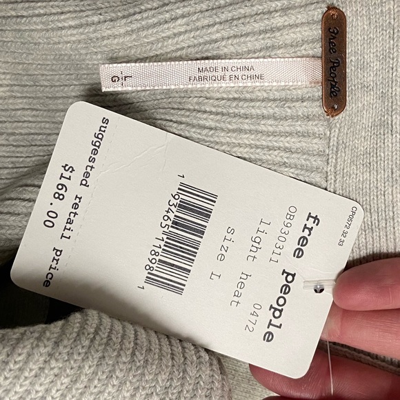 Free People Run To You Cardigan Grey Maxi NWT Sz L - Picture 4 of 6